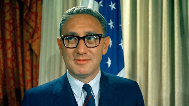 Henry Kissinger, professor of government at Harvard University, is seen...
