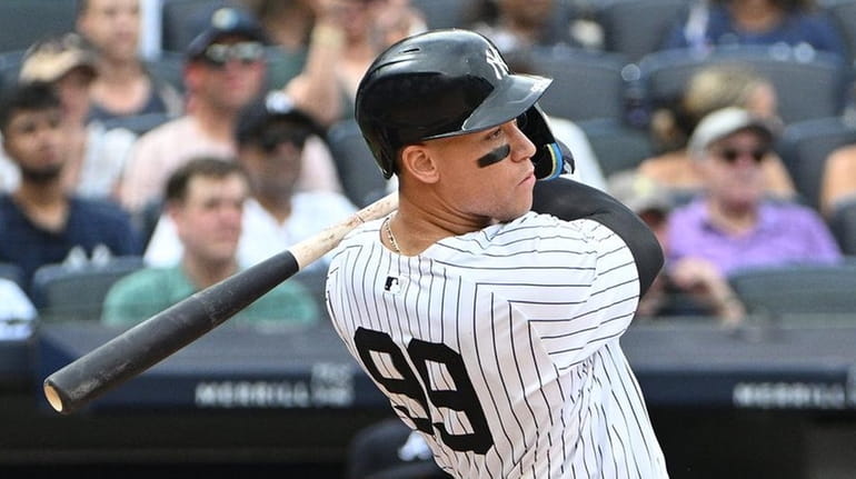 Through 86 Yankees games this season, Aaron Judge is ahead of...