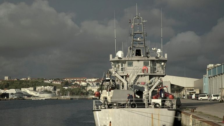 A view of one of the vessels from the French...