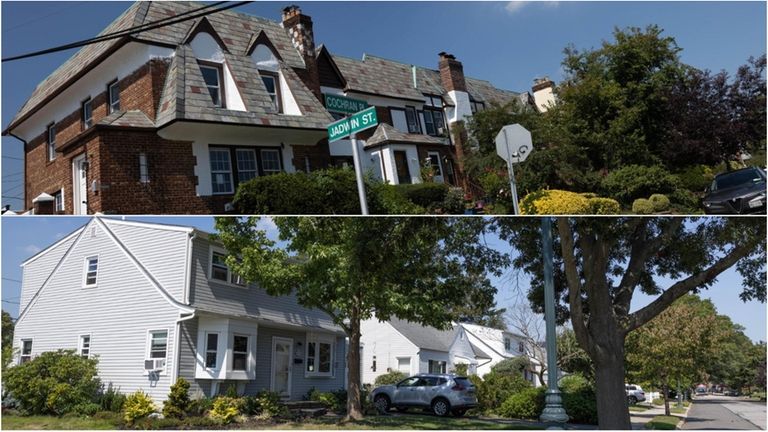 Homes along Cochran Place, top, and Dartmouth Street in Valley...