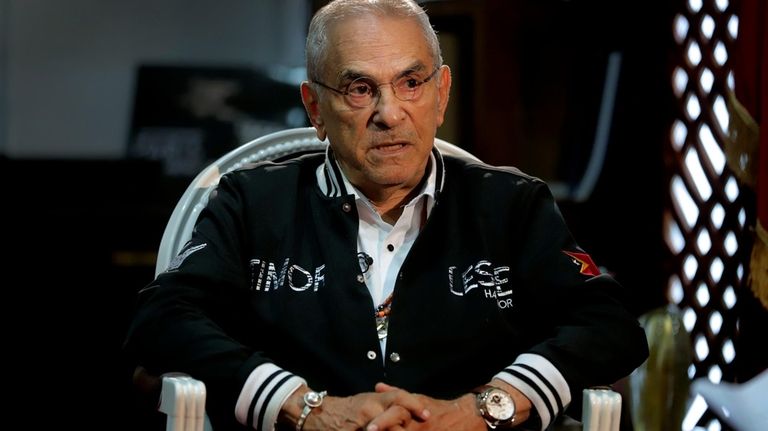 President of East Timor José Ramos-Horta speaks during an interview...