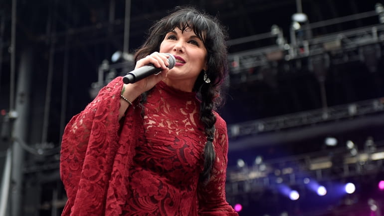 FILE -Ann Wilson, of Heart, performs at RFK Stadium in...
