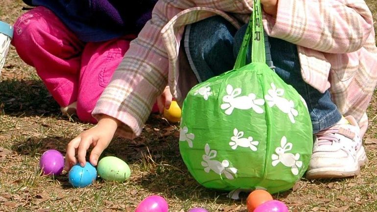 A file photo of an Easter egg hunt.