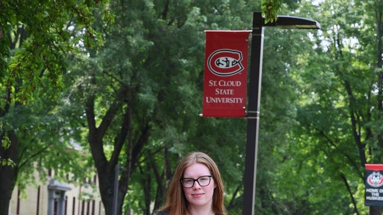 University student Christina Westman poses at St. Cloud State University,...