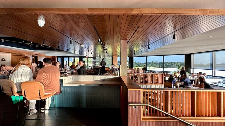 Mavericks in Montauk offers 180-degree views of Fort Pond.