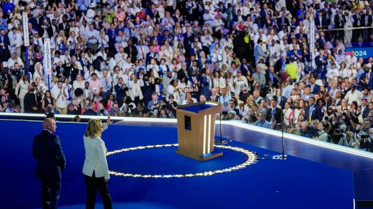 Sen. Mark Kelly, D-Az., and former Rep. Gabrielle Giffords speak...