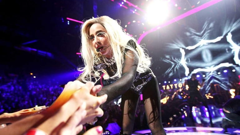 Musician Lady Gaga performs onstage at the iHeartRadio Music Festival...