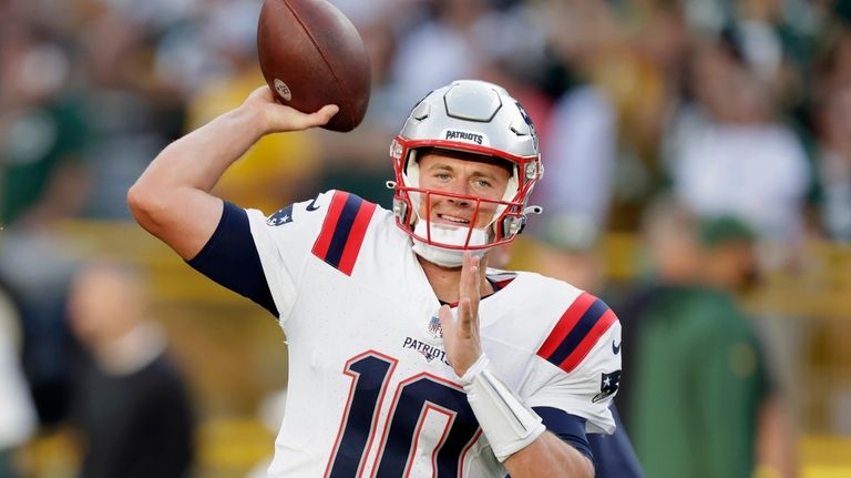 New England Patriots place kicker Nick Folk (6) on the sideline during the  second half of an NFL football game against the Detroit Lions, Sunday, Oct.  9, 2022, in Foxborough, Mass. (AP