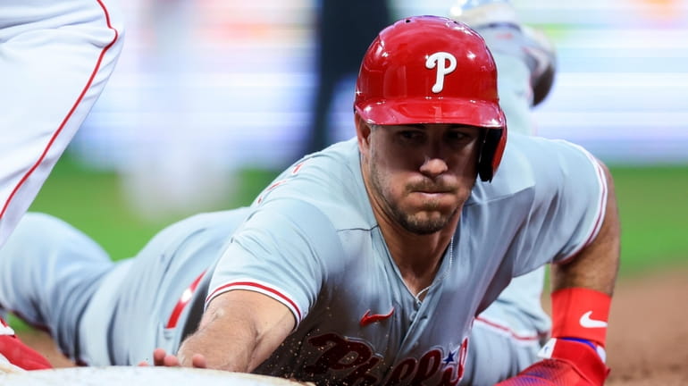 Philadelphia Phillies' J.T. Realmuto plays during a baseball game