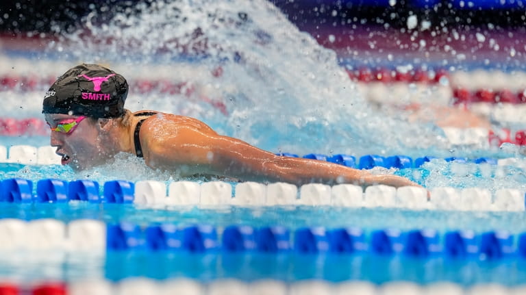 Regan Smith swims during the Women's 200 butterfly finals Thursday,...