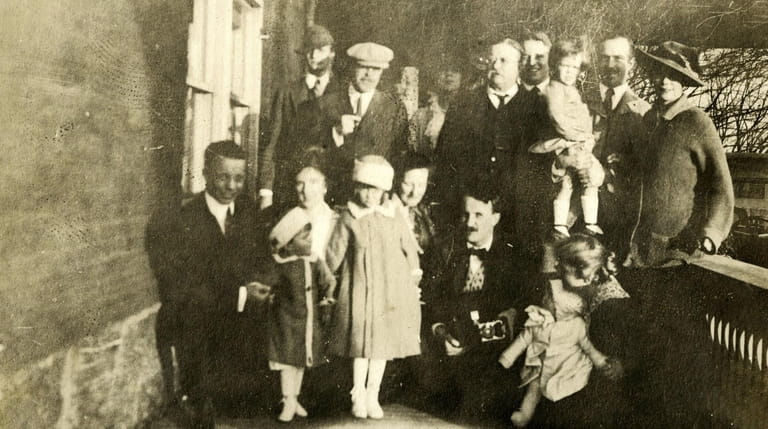 This historic photo of the Theodore Roosevelt family at Sagamore...