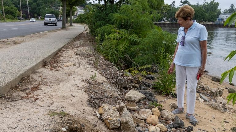 Baxter Estates Mayor Nora Haagenson speaks about the restoration of the...