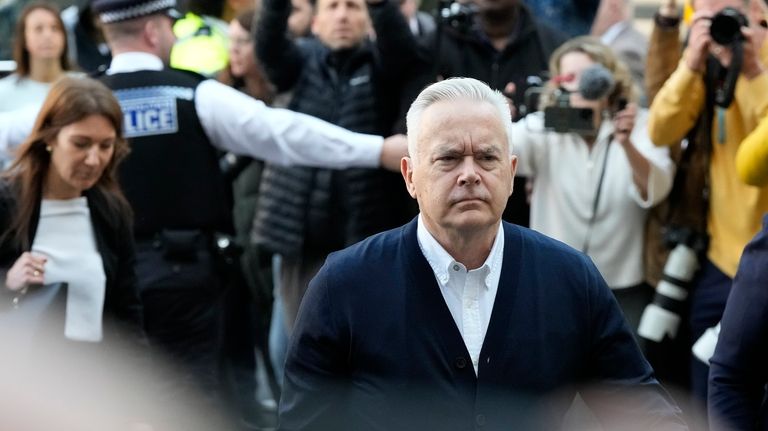 Huw Edwards an ex-BBC news presenter arrives at Westminster Magistrate's...