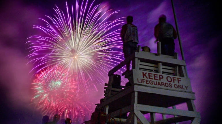 Fireworks on Tuesday night at Jones Beach State Park will serve...