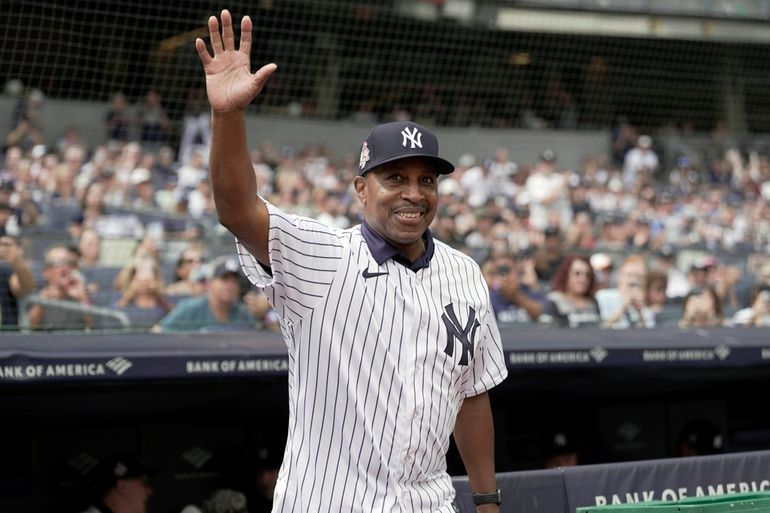 Former New York Yankees' Tino Martinez is seen during Yankees Old-Timers'  Day ceremony before a baseball game against the Milwaukee Brewers on  Saturday, Sept. 9, 2023, in New York. (AP Photo/Adam Hunger