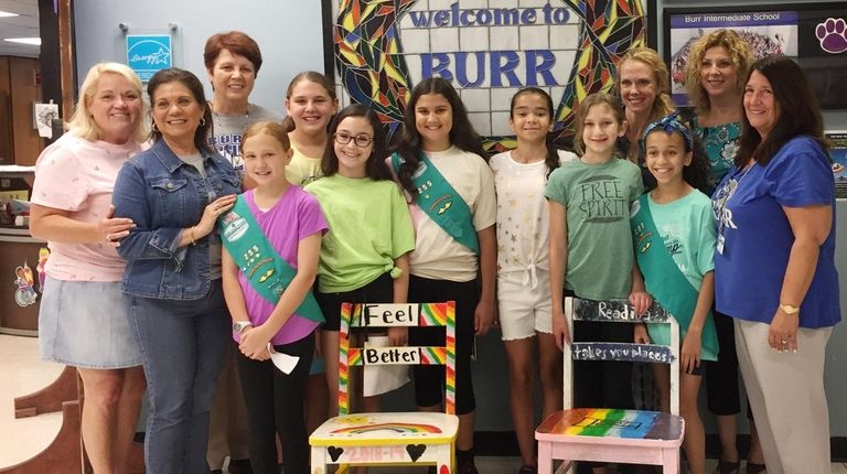 In Commack, Girl Scouts in Junior Troop 255 at Burr...