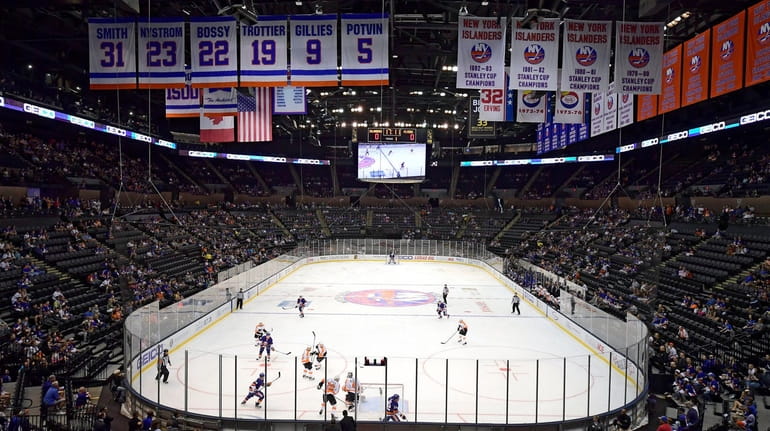 A general view of the arena during the game between...