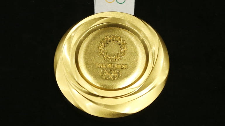 Tokyo 2020 Olympic gold medal is unveiled during a One...