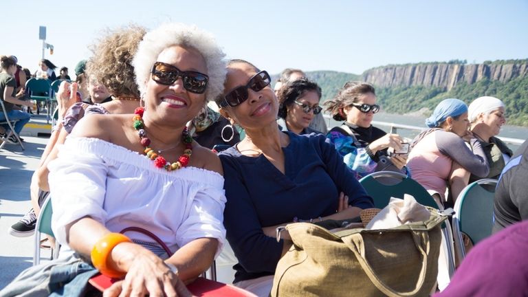 Passengers enjoy a sightseeing Circle Line cruise. 