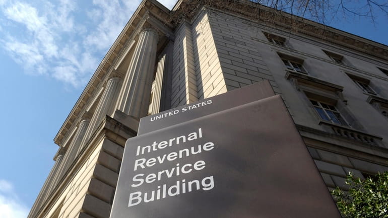 Tthe exterior of the Internal Revenue Service (IRS) building in...