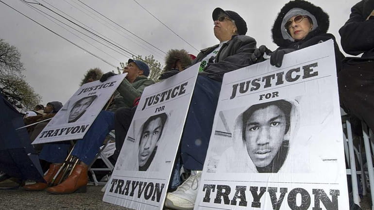 A large turnout for the rally in support of Trayvon...
