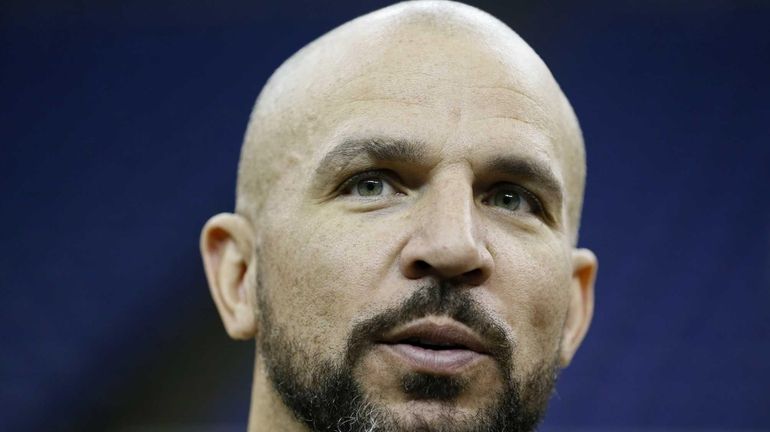 Brooklyn Nets head coach Jason Kidd during a training session...