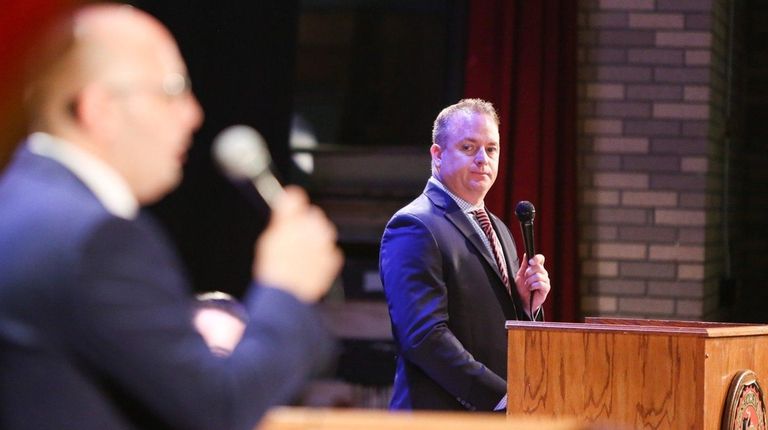 William Lindsay III, right, and Anthony Piccirillo, candidates running against...