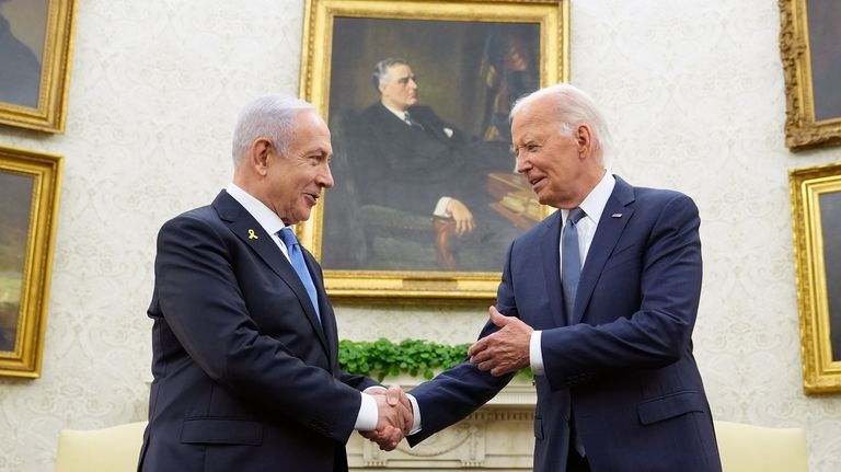 President Joe Biden meets with Israeli Prime Minister Benjamin Netanyahu...