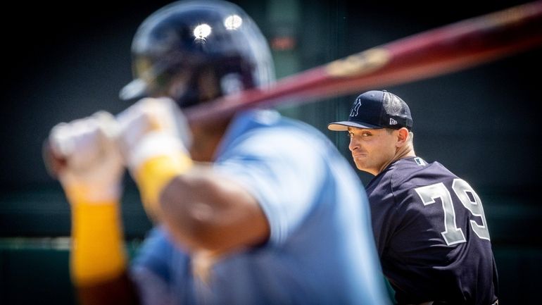 The Yankees’ Sean Boylpitches to the Rays during the first inning of...