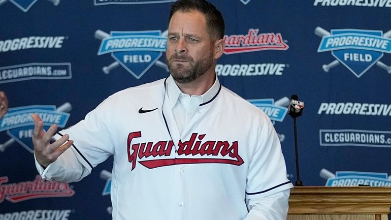 Stephen Vogt is introduced as the manager for the Cleveland...