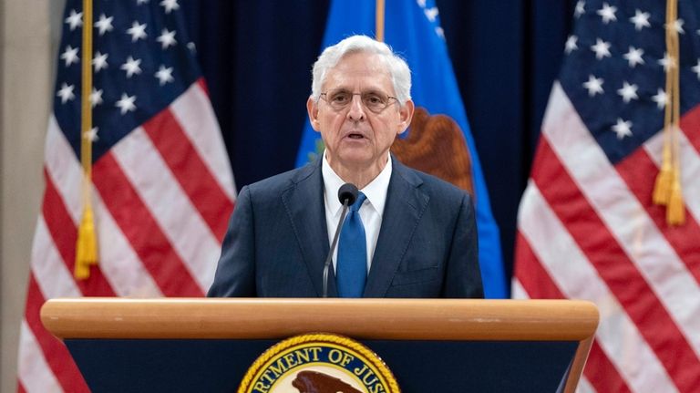 Attorney General Merrick Garland speaks to the U.S. Attorneys who...