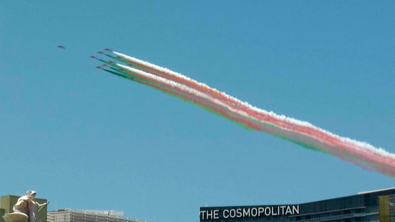 In this image taken from video, Italy's Aeronautica Militare team...