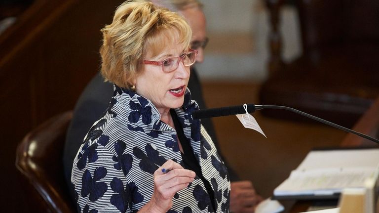 Nebraska Sen. Lou Ann Linehan, of Elkhorn, speaks, Aug. 5,...