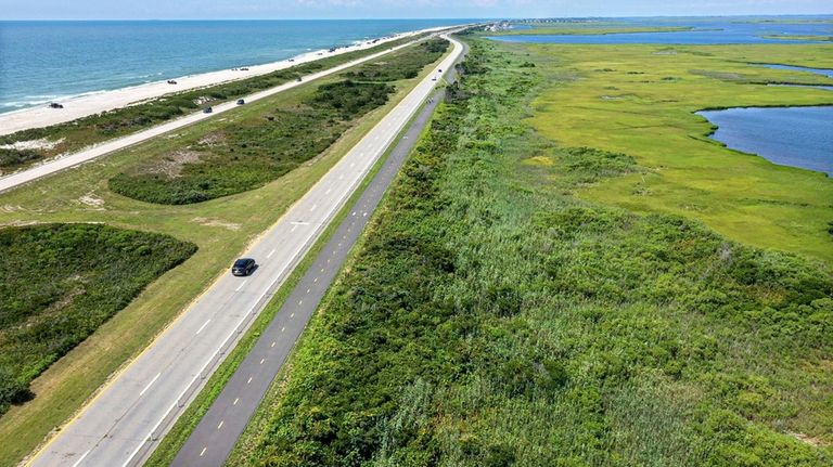 This view looking west along Ocean Parkway on July 25,...