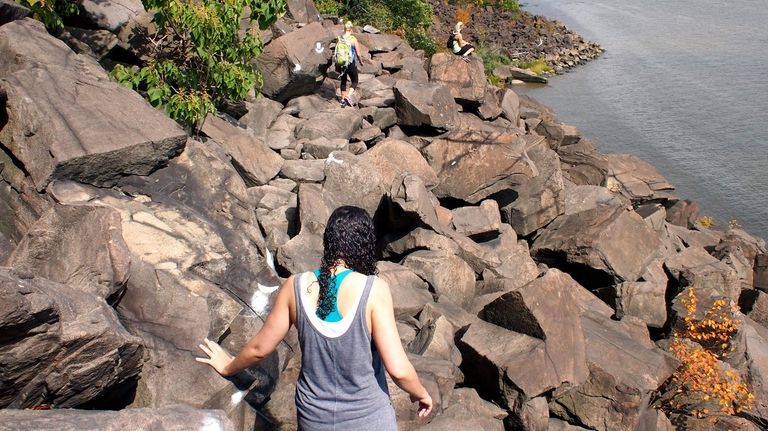 The Giant Stairs features views of the Hudson River.