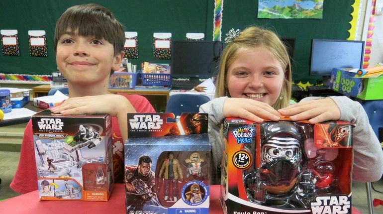 Kidsday reporters Julian Otero, left, and Olivia Dierlam tested several...