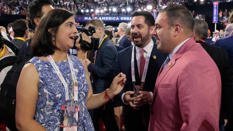 New York Reps. Nicole Malliotakis, Michael Lawler and Anthony D'Esposito...