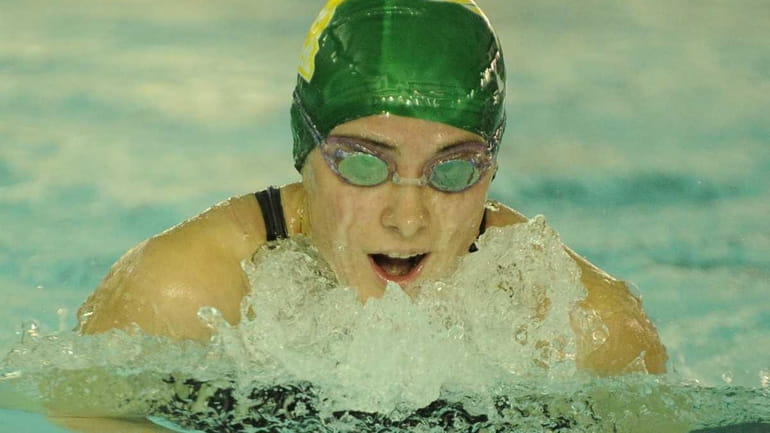 Ward Melville's Jessica Fabrizio swims the breaststroke in the 200...