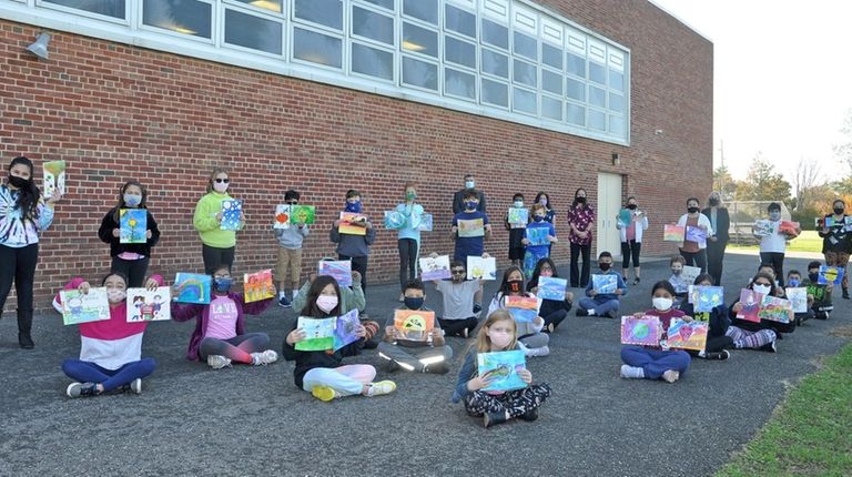 In Hicksville, students in Melissa Butler's art classes at Old...