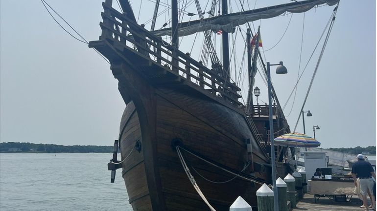 Tall Ship Nao Trinidad Replica Docks For Tours In Greenport Newsday 