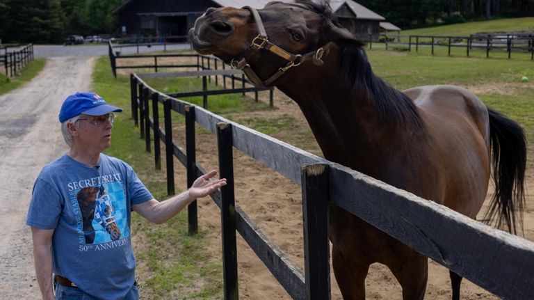 Volunteer Dan Milliman at Old Friends at Cabin Creek with...