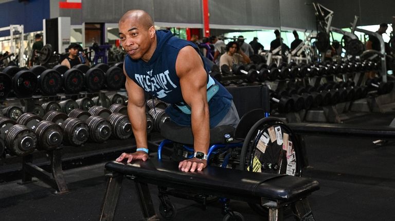 Rohan Murphy spends his morning working out on Thursday in Edgewood.