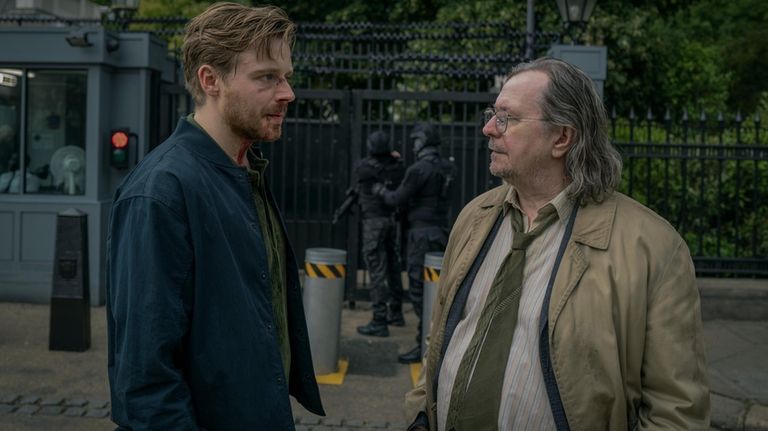 Jack Lowden and Gary Oldman in "Slow Horses."