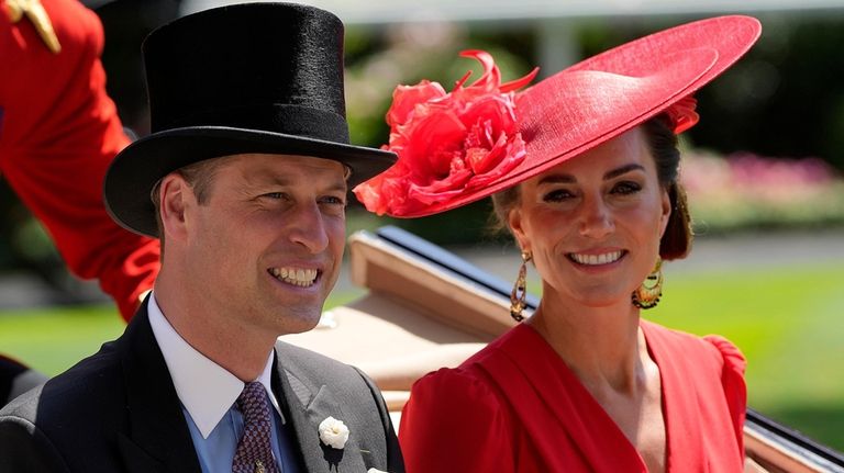 Britain's Prince William and Kate, Princess of Wales arrive for...