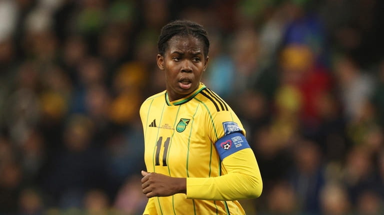 Jamaica's Khadija Shaw in action during the Women's World Cup...