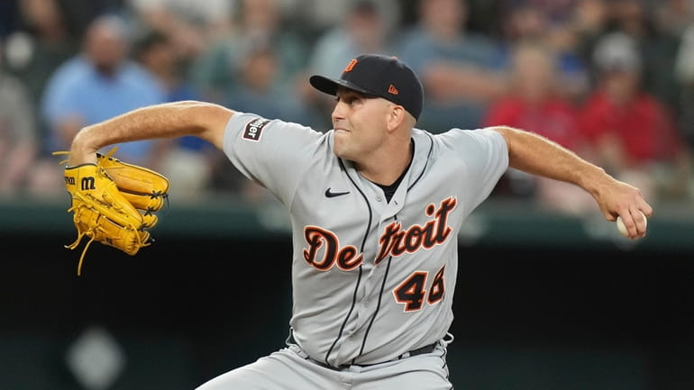 Detroit Tigers starting pitcher Matthew Boyd throws during the first...