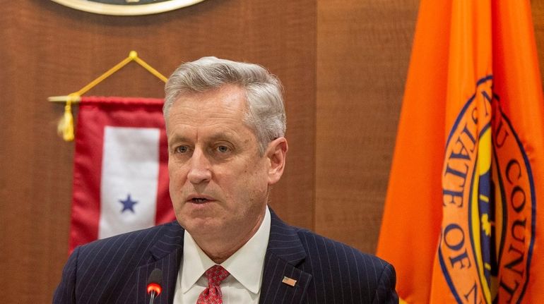 Nassau County Legislator presiding officer Richard Nicolello during the meeting...