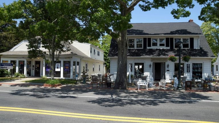 Businesses along West Montauk Highway in Hampton Bays.