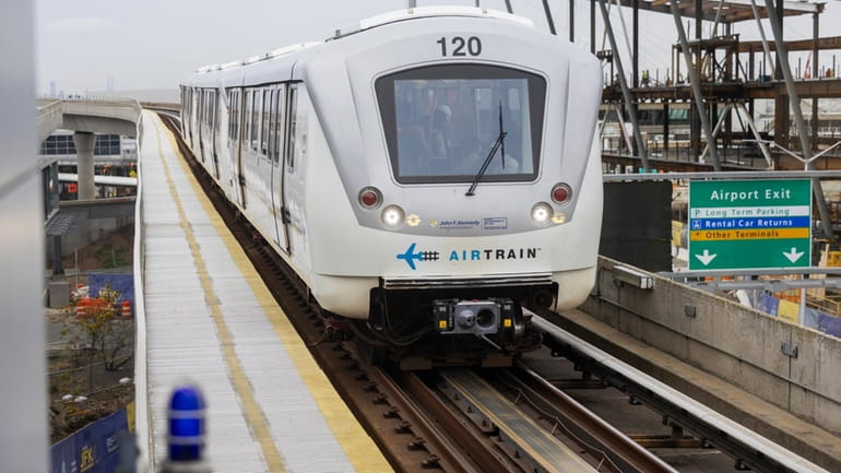 The AirTrain serving Kennedy Airport will be reduced to $4.25...
