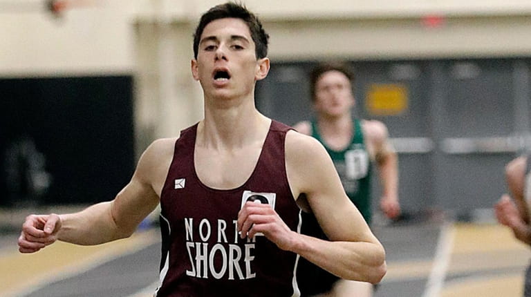 North Shore's Jack Rosencrans win the boys 1,000-meter run in a...